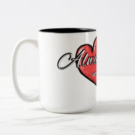 "Always and Forever" Heart Mug Zweifarbige Tasse