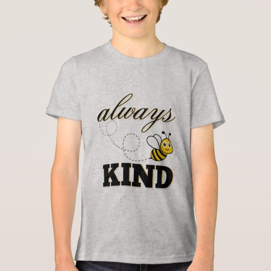 "always be kind" t-shirt Tri-Blend shirt (Vorderseite)