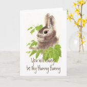 Always be my Hunny Bunny Rabbit Quote Frosted Karte (Gelbe Blume)