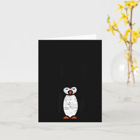 Always Be Yourself Funny Penguin Quote Design  Karte (Gelbe Blume)