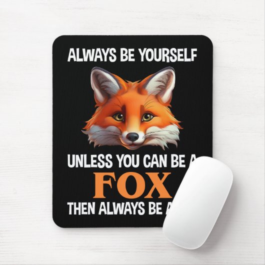 Always Be Yourself Unless You Can Be A Fox Mousepad (Mit Mouse)
