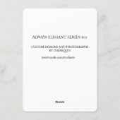 ALWAYS ELEGANT #10 FEIERTAGSKARTE (Rückseite)