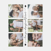 Always & Forever Modern 6 Photo Collage Fleecedecke (Vorderseite)