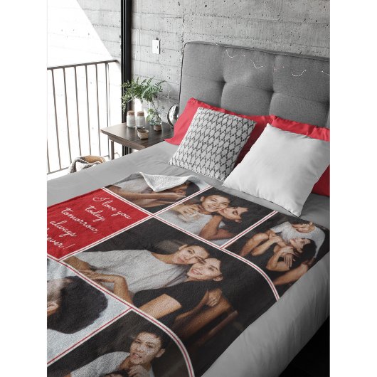 Always & Forever Modern 6 Photo Collage Fleecedecke