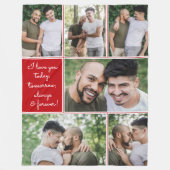 Always & Forever Modern 6 Photo Collage Fleecedecke (Vorderseite)