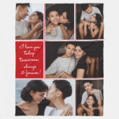 Always & Forever Modern 6 Photo Collage Fleecedecke (Vorderseite)