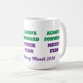 Always Forward Never Fear Womens History Month Kaffeetasse (VorderseiteRechts)