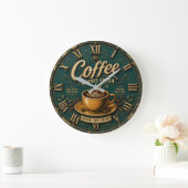 Always Fresh Coffee Große Wanduhr (Zuhause)
