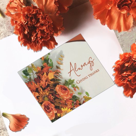Always Giving Thanks Postkarte