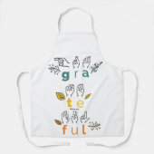 Always Grateful Sign Language Schürze (Vorderseite)