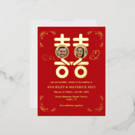 always in love foil invitation postcard folie einladungspostkarte