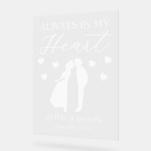 Always in My Heart Custom Wedding Acrylschild (Winkel)