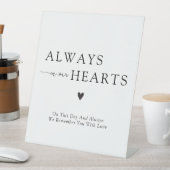 Always In Our Hearts Wedding Memorial Sockelschild (In Situ)