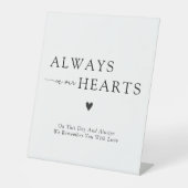 Always In Our Hearts Wedding Memorial Sockelschild (Vorderseite)