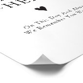 Always In Our Hearts Wedding Remembrance Sign Poster (Ecke)