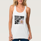 "Always Keep Smiling" Groovy 70s Font Tank Top (Vorderseite)