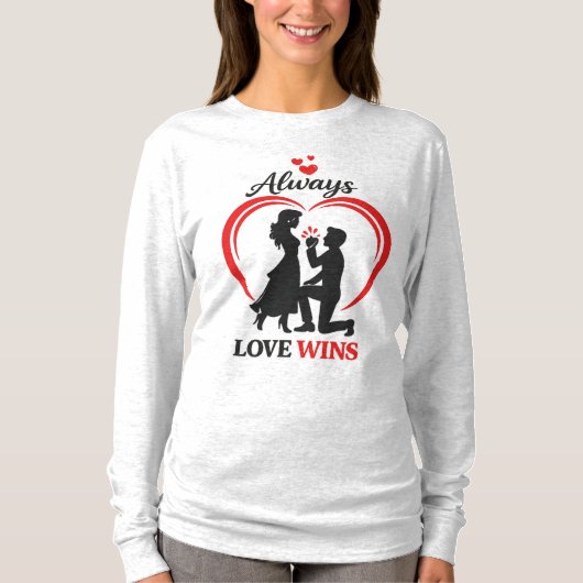 Always Love Wins Classic Unisex Long Sleeve Tee (Vorderseite)