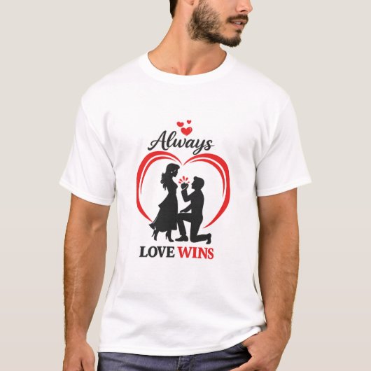 Always Love Wins Valentine Couple Tee (Vorderseite)