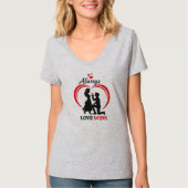 Always Love Wins Women V Neck Tee (Vorderseite)