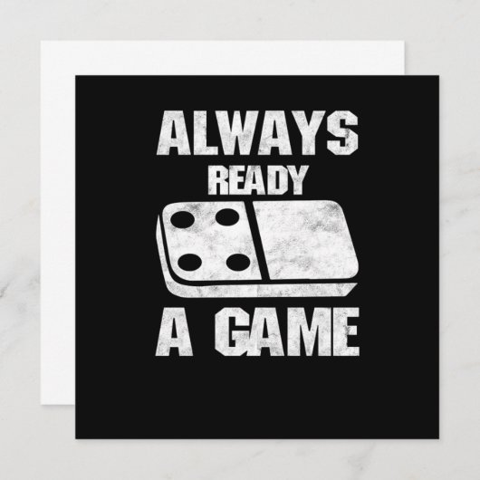 Always Ready Dominoes Tiles Puzzler Game Gift Einladung (Vorne/Hinten)