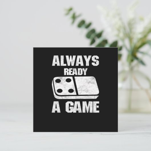 Always Ready Dominoes Tiles Puzzler Game Gift Einladung (Stehend Vorderseite)