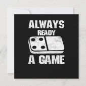 Always Ready Dominoes Tiles Puzzler Game Gift Einladung (Vorderseite)