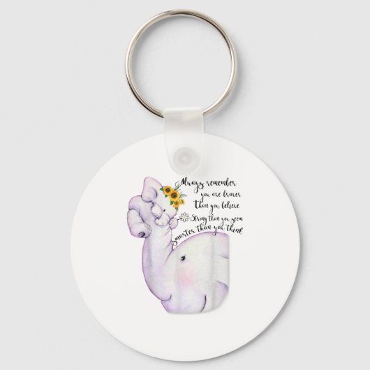 Always Remember You Are Braver Than You Believe Mo Schlüsselanhänger (Vorderseite)