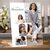 Always Remembered — Modern Memorial Photo Collage Sockelschild