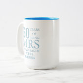 Always Right Fun 60th Wedding Anniversary Zweifarbige Tasse (Vorderseite Links)