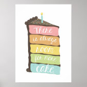 Always Room for Cake Art Print Poster (Vorne)
