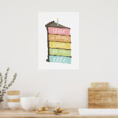 Always Room for Cake Art Print Poster (Küche)