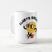  Always Smiling Cute Emoji Coffee Mug Kaffeetasse (Vorderseite Links)