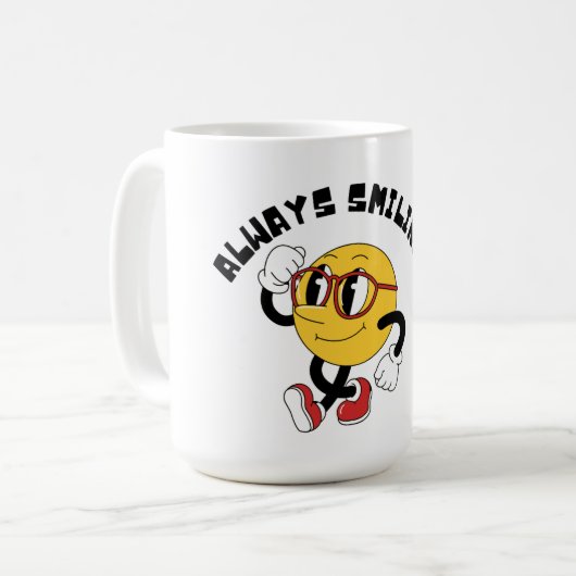  Always Smiling Cute Emoji Coffee Mug Kaffeetasse (Vorderseite Links)