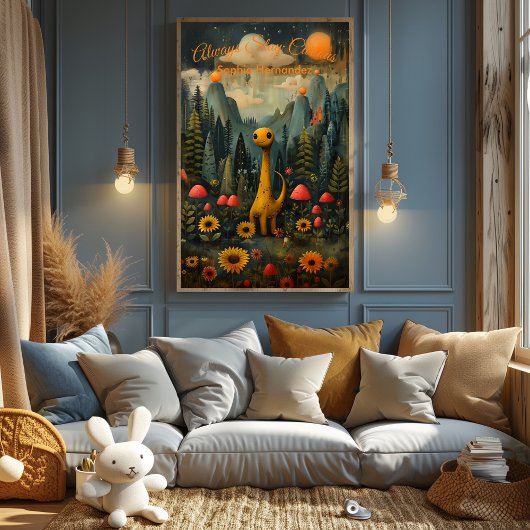 Always Stay Curious - Póster Inspirador para Niños Poster