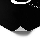 Always Stay Humble & Be Kind Black Poster (Ecke)