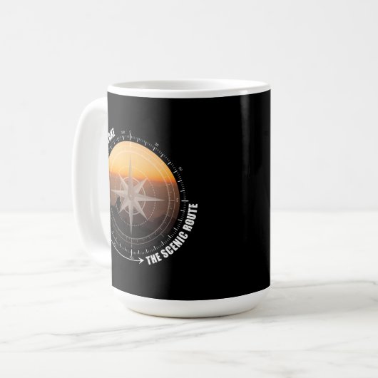 Always Take The Scenic Route Hiking Lovers Kaffeetasse (Vorderseite Links)