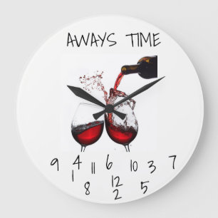 **ALWAYS TIME FOR WINE** CLOCK GROßE WANDUHR