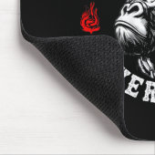 Always Tired Never Broke Funny Monkey (on Back)  Mousepad (Ecke)