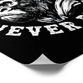 Always Tired Never Broke Funny Monkey (on Back)  Poster (Ecke)