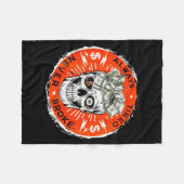 Always Tired Never Broke Funny Skull (on Back)  Fleecedecke (Vorderseite (Horizontal))