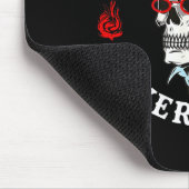 Always Tired Never Broke Skull (on Back) Mousepad (Ecke)