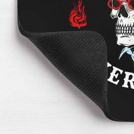 Always Tired Never Broke Skull (on Back) Mousepad (Ecke)