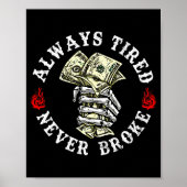 Always Tired Never Broke Skull (on Back)  Poster (Vorne)