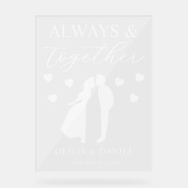 Always & Together Personalized Wedding Acrylschild