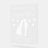 Always & Together Personalized Wedding Acrylschild (Winkel)
