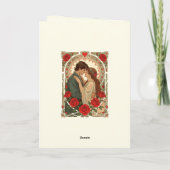 Always Us Romantic Art Nouveau Illustration Karte (Rückseite)