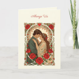 Always Us Romantic Art Nouveau Illustration Karte
