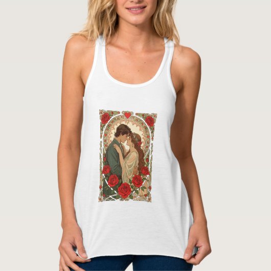 Always Us Romantic Art Nouveau Illustration Tank Top (Vorderseite)