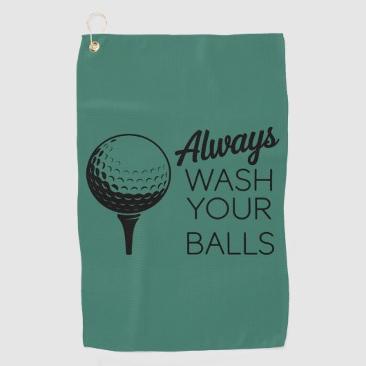 Always Wash Your Balls Funny Saying Golfing Golfer Golfhandtuch (Vorderseite)