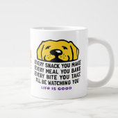 Always Watching Mug – Dog Snack Patrol Duty Jumbo-Tasse (Rechts)